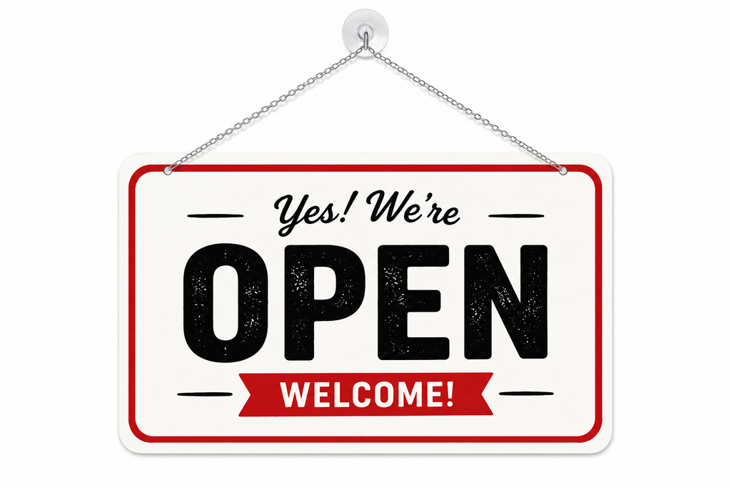 12" × 18" Premium Open / Closed Hanging Business Sign