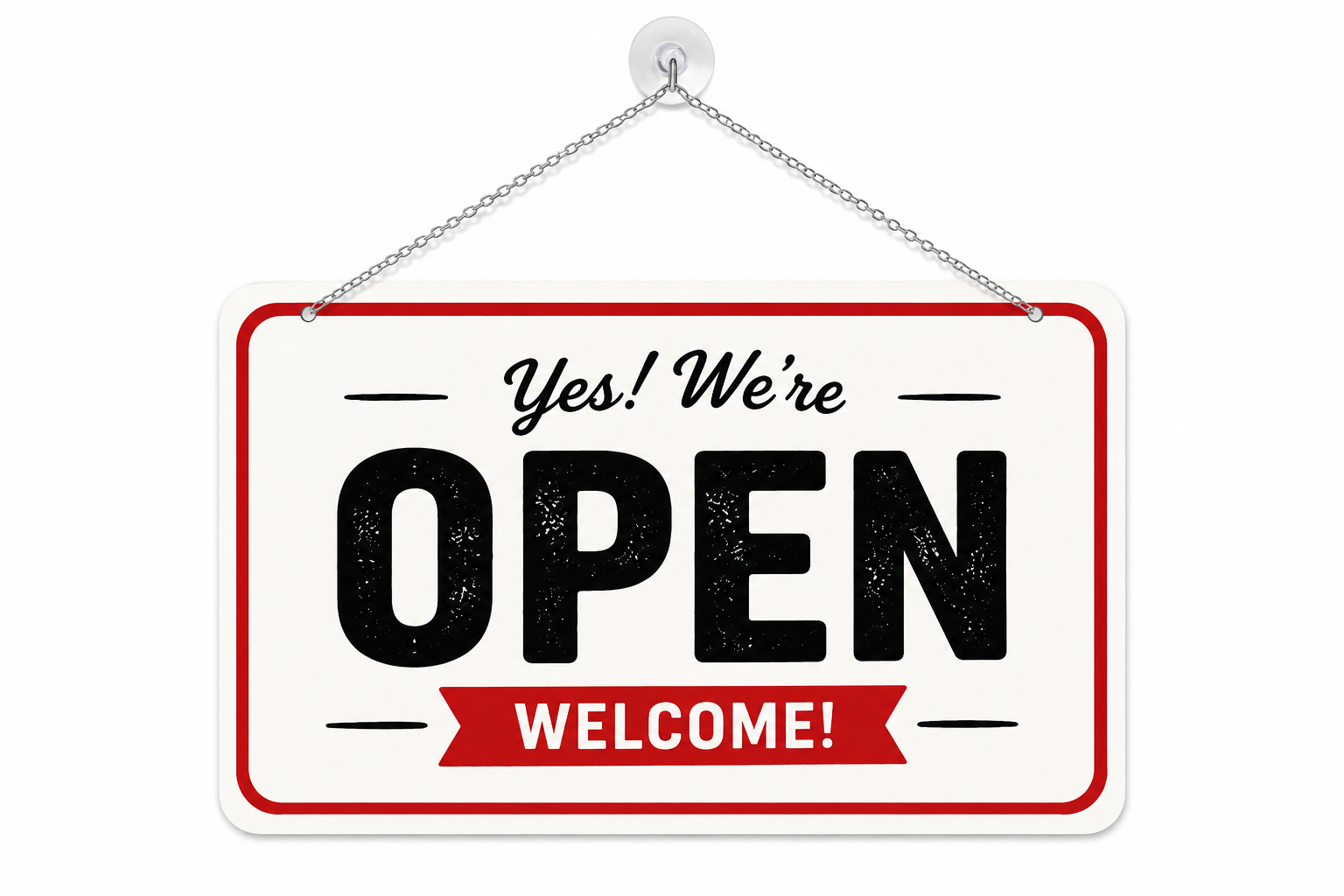 12" × 18" Premium Open / Closed Hanging Business Sign